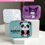 Scatola in metallo 24 medicazioni glitterate